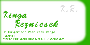 kinga reznicsek business card